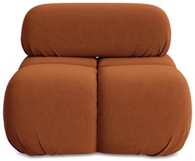 Modul pentru canapea modulară portocaliu cu tapițerie din catifea (de mijloc) Lokua – Makamii