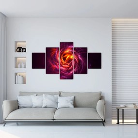 Tablou cu abstracțiune modernă care luminează (125x70 cm), în 40 de alte dimensiuni noi