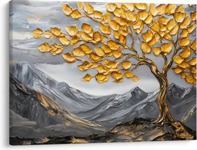Tablou – Arbore cu frunze aurii (70x50 cm)