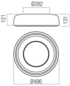 Redo 01-3721 - Plafonieră LED DIP LED/30W/230V, diametru 48,6 cm, bej