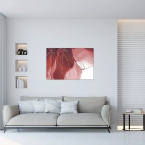 Tablou - Floare abstractă roșie N⁰1 (90x60 cm)