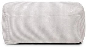 Fotoliu bean bag crem cu tapițerie din catifea reiată Plus 100 Lounge – SLOWDOWN