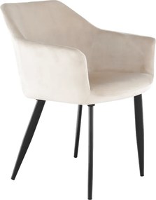 Scaun, material bej / picioare negre, ODOVEL