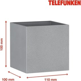 Telefunken 303404TF - Aplica LED de exterior, 7W/230V, IP44, argintiu