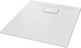 vidaXL Cădiță de duș, alb, 90 x 70 cm, SMC