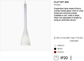 Pendul modern diametru 14,5 cm FLUT SP1 BIG bianco 035666