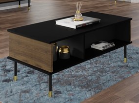 Măsuță cafea Sherlock (Negru + Stejar  catania + Auriu). 1125110