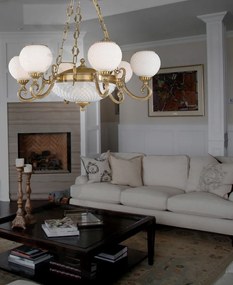 Candelabru din alama 6+2L design italian 8450