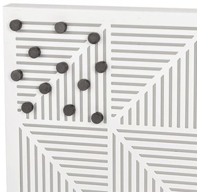 Tablă metalică perforată TRIGON + magneţi 