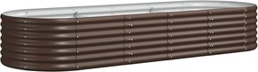 vidaXL Strat înălțat grădină 224x80x36 cm oțel galvanizat