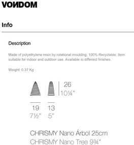 Brad Decorativ NANO CHRISMY ILUMINAT LED, 49069W Vondom