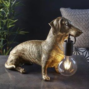 Lampă de masă Endon 101187 DACHSHUND 1xE27/10W/230V auriu