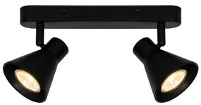 Aplica de perete / tavan cu 2 spoturi directionabile design modern Eik 2 negru