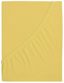 Cearceaf Jersey ALVORA 90x200 cm galben deschis