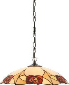 Endon 112197 - Candelabru pe lanț Tiffany INGRAM 1xE27/60W/230V diam. 45 cm