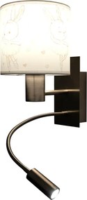 Brilagi - Lampă LED flexibilă BOBO 1xE27/25W/230V + LED/3W m. crom/alb/iepurași