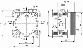 Sistem de dus Ideal Standard Ceratherm 100 termostatic