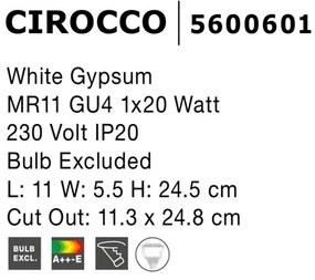 Spot incastrabil ideal pentru iluminat scara sau hol CIROCCO, 24,5x11cm NVL-5600601