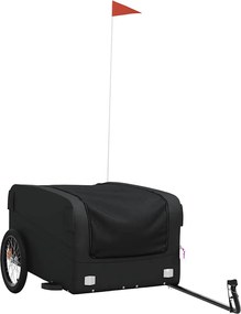 vidaXL Remorcă pentru biciclete, negru, 45 kg, fier