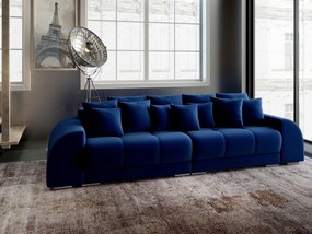 Canapea extensibilă dumonde cu 2 lăzi de depozitare si sezut confortabil din spuma high-density, Verona Royal Blue 310x100 cm