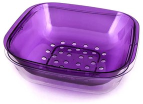 Strecuratoare, cu container, acril, mov, 25 cm