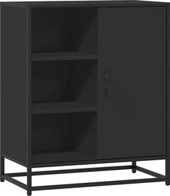 vidaXL Servantă, negru, 62x35x76 cm, lemn prelucrat