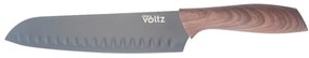 Cutit de bucatar Santoku Oliver Voltz OV51633WS, 18 cm, Maner ergonomic, Maro