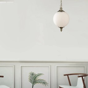 Lustra / Pendul design clasic Avalon alama antic / opal 3051AB SRT