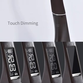 Lampă de masă LED dimabilă cu afișaj Immax 08948L LEATHER LED/7W/230V