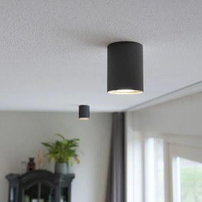 Spotlight negru și din oțel, rotativ și înclinabil - Rondoo up