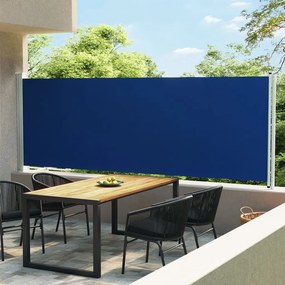 Copertina laterala retractabila de terasa, albastru, 160x600 cm Albastru, 160 x 600 cm
