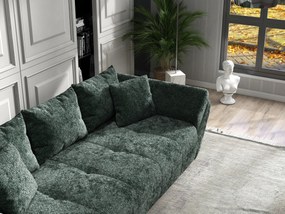 Canapea extensibilă dumonde cu ladă de depozitare si sezut confortabil din spuma high-density, Berlin Euphoria Green 250x100 cm