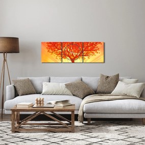 Tablou - Copac în lumina soarelui (cu ceas) (90x30 cm)