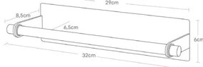 Suport magnetic pentru prosoape de bucătărie YAMAZAKI Tosca, alb