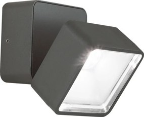 Ideal Lux - Aplică de perete LED pentru exterior OMEGA, 7W/230V, CRI 90, IP54, antracit