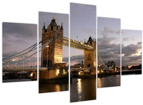 Tablou - Tower Bridge la noapte (150x105 cm)