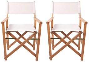 2 buc scaune de regizor-alb