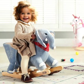 Jucărie balansoar elefant VICTOR cu centură de siguranță, gri Spielwerk