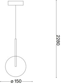 Lustră LED pe cablu Ideal Lux EQUINOXE 1xG4/2W/230V auriu