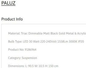 Lustra cu 5 pendule LED design modern PALUZ