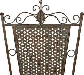 Scaun bistro, verde, din metal, aspect vintage