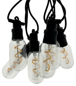 Ghirlandă LED decorativă pentru exterior 6xLED/0,6W/230V 4,5 m IP44 negru