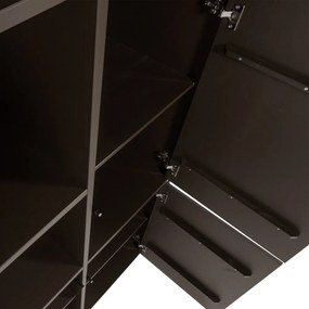 Dulap modular maro închis din lemn de pin 108x215 cm Meggy – WOOOD