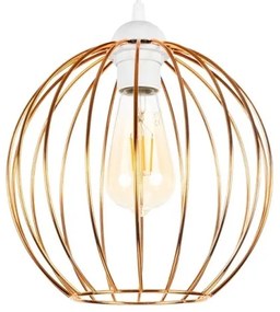 Lustră pe cablu MATT 1xE27/60W/230V albă/cupru