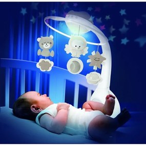 Infantino - Carusel muzical 3în1 pentru pătuț, 3xAAA, maro