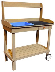 Masă de lucru pentru grădină Barrie (cu lavoar) (maro). 1034233