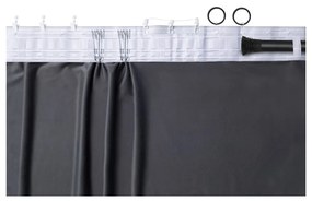 Draperie gri închis dimout (semi-opacă) din catifea 400x300 cm Velto – Filumi