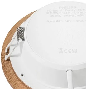Corp de iluminat LED încastrat WOODY SPOT LED/12,5W/230V 4000K stejar ø 16 cm
