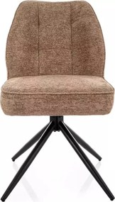 Scaun tapițat John Raven latte 34 / negru mat