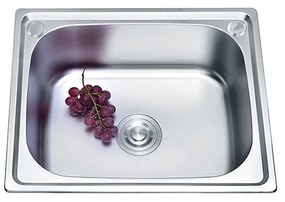 Chiuvetă pătrată Mont din oțel inoxidabil cu o singură cuvă